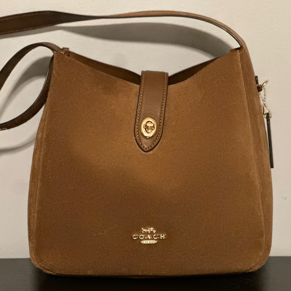 Coach Suede Hadley Convertible Crossbody